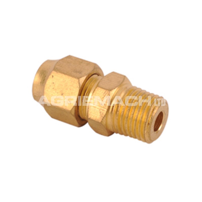 Brass Flare Straight x M Oil Line Fittings