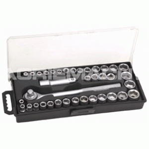 40 Piece 3/8" And 1/4" Drive Socket Set  