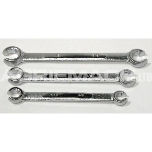 3 Pc Sae Flare Nut Wrench Set